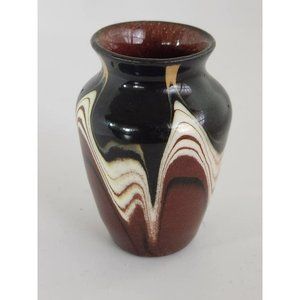 Vintage Miniature Bulgarian Drip Glazed Vase